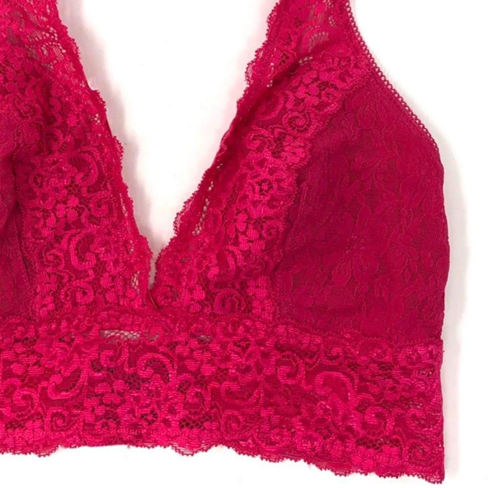 Soma Pink Lace Deep V Bralette - Picture 2 of 7